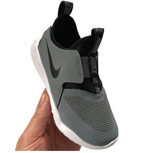Nike Flex Runner Toddler Boys Slip-On Running Shoes Size 9C- 10C Gray & Black